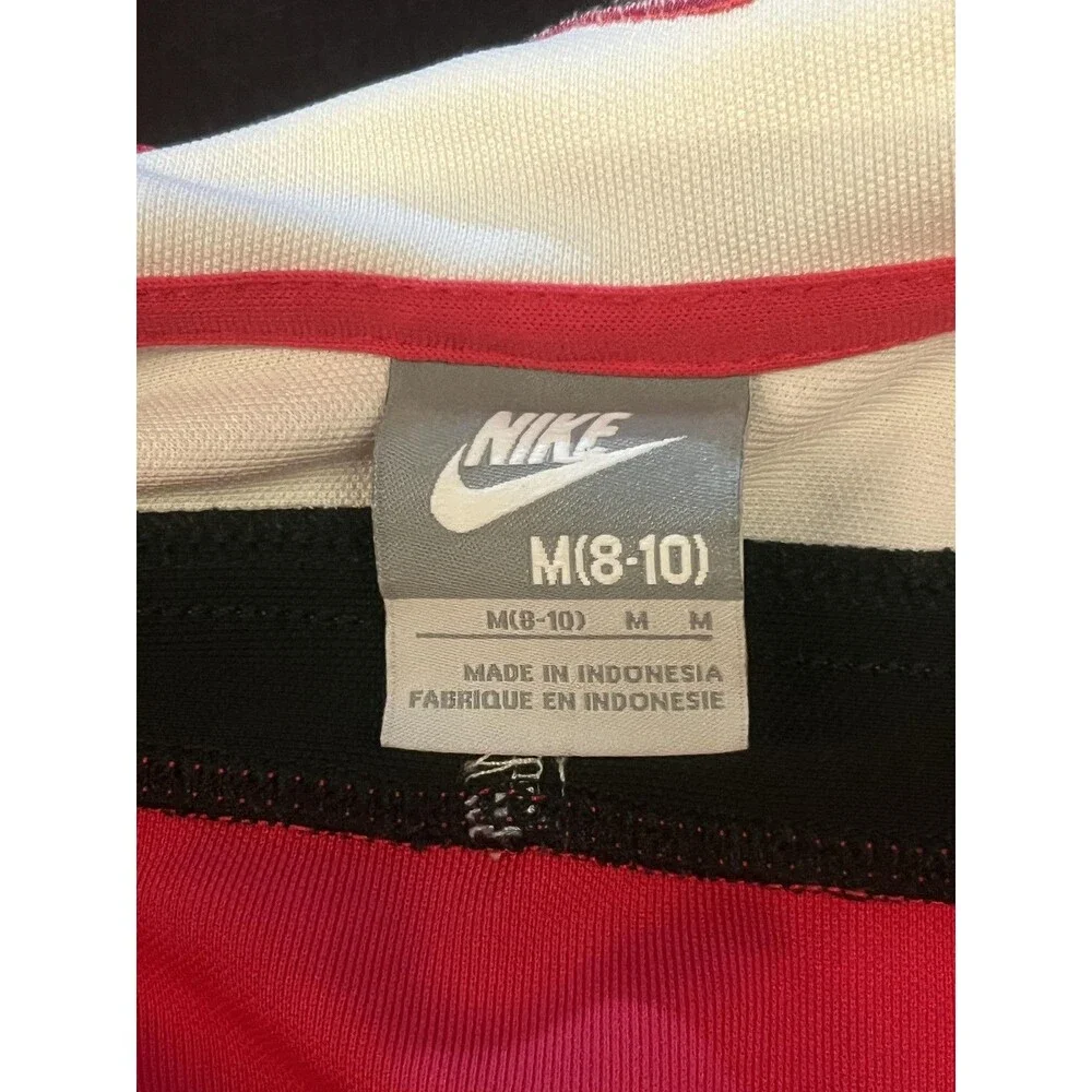 Nike Full Zip Track Jacket Hoodie Womens Medium Red Swoosh Athletic 250856-679